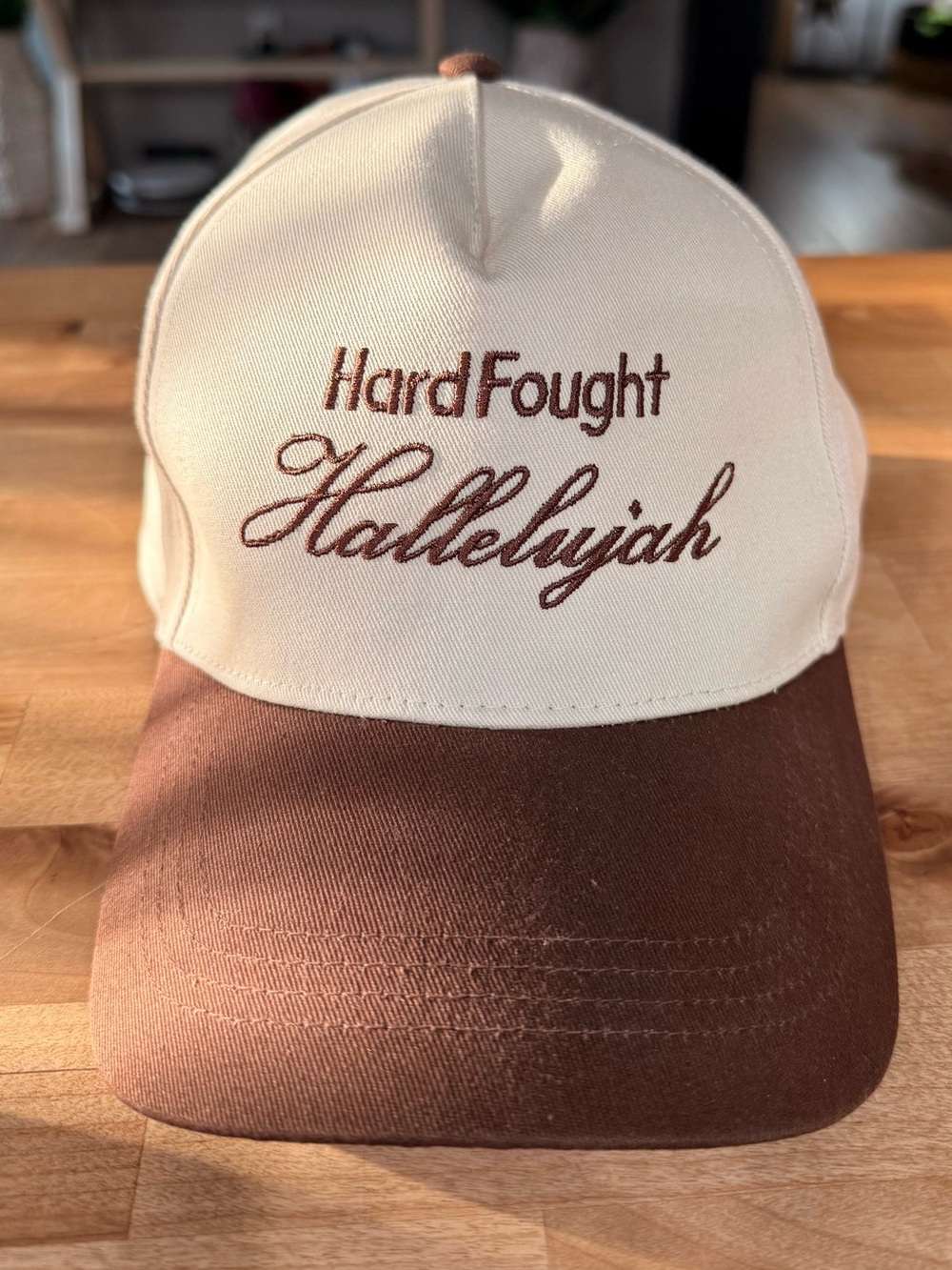 HardFought Hallelujah Two-Tone Trucker Hat - Cream & Brown